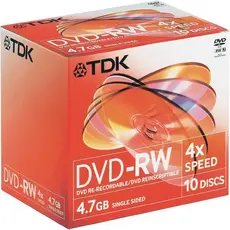 TDK DVD-RW X10-PACK 4.7GB PACK Jewel Case